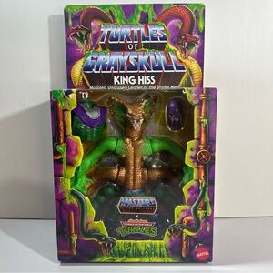 MOTU X TURTLES OF GRAYSKULL KING HISS DELUXE FIGURE MATTEL 2025 NEW IN BOX